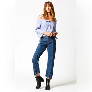 “HIDDEN” Tracey High-Rise Slim Straight Crop Denim Jeans